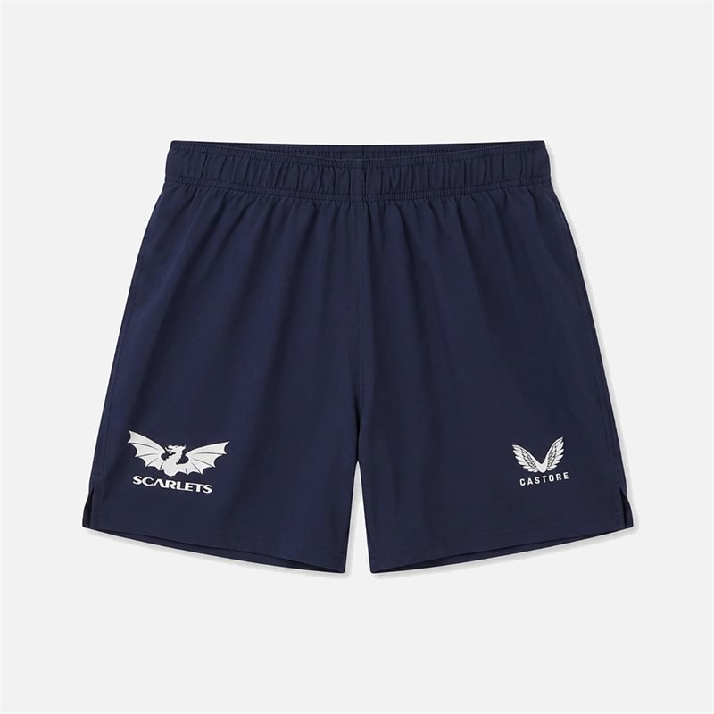 Castore Womens SCA Scarlets Rugby Training Shorts Navy