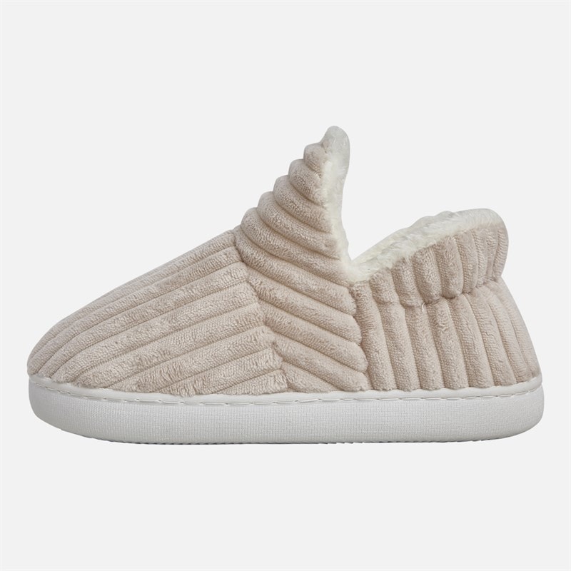 KRUSH Womens Cosy Puffi Slippers Beige