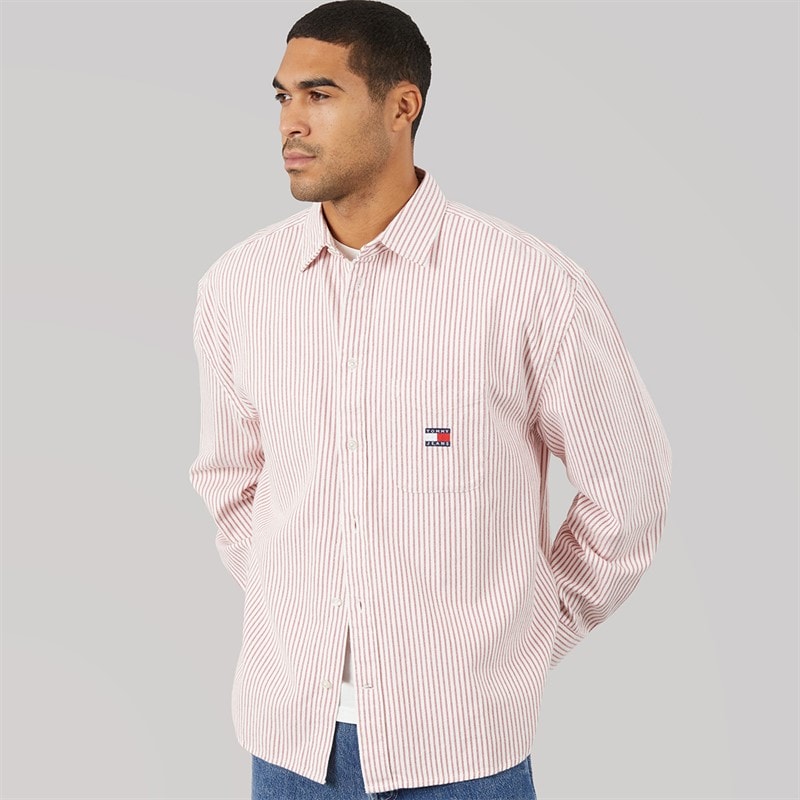 Tommy Jeans Mens Oversized Stripe Oxford Shirt