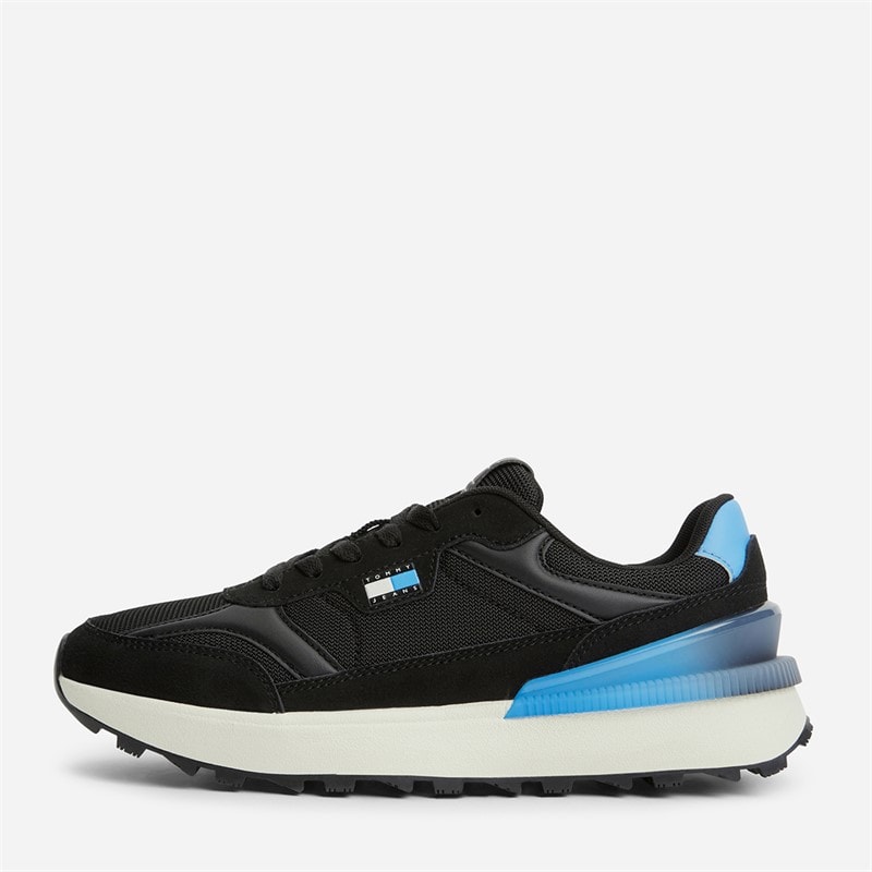 Tommy Jeans Mens Technical Runner Trainers Black
