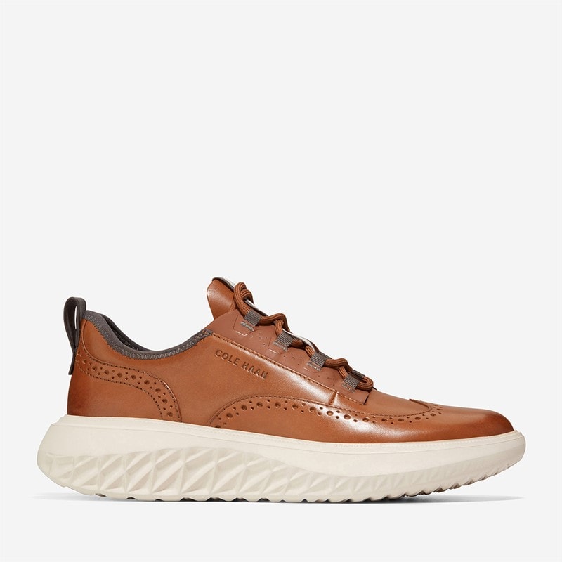Cole Haan Mens Zerogrand Work From Anywhere Oxford Shoes Chestnut British Tan/Silver Birch