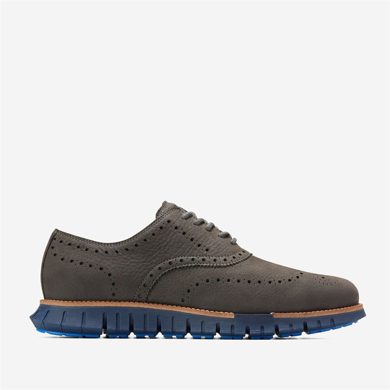 Cole Haan Mens Zerøgrand Remastered Wingtip Oxford Shoes Dark Natural/Midnight Moon Dark Natural-Midnight Moon