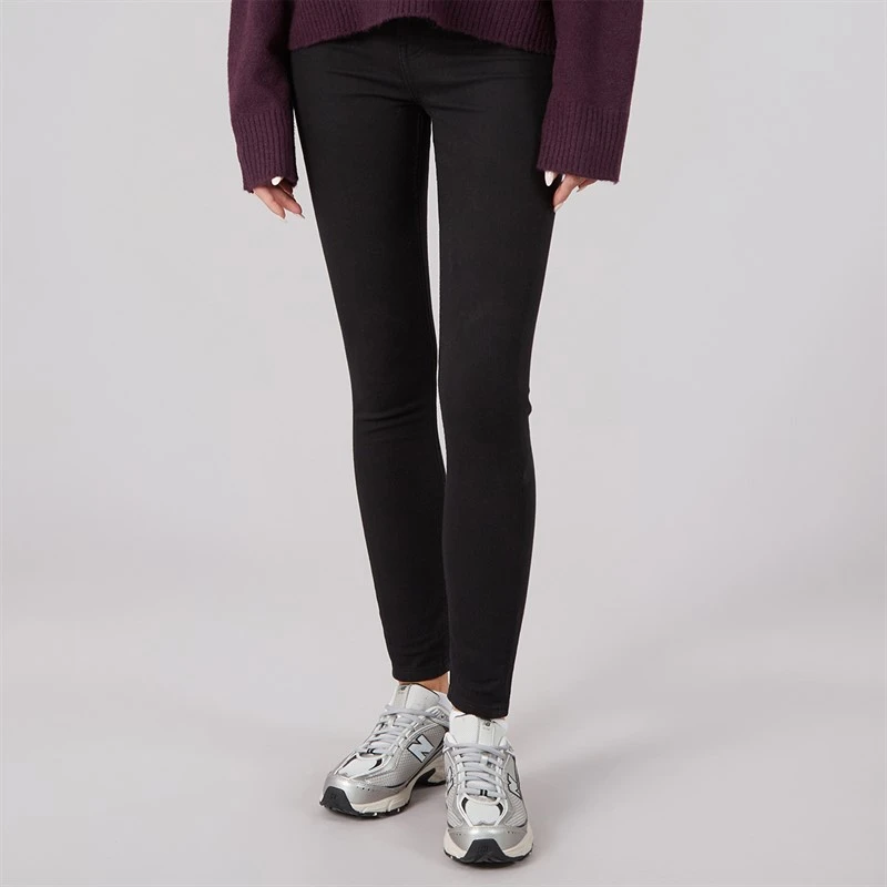 JJ REBEL Womens Womes Michelle Skinny Fit Jeans 637 Black