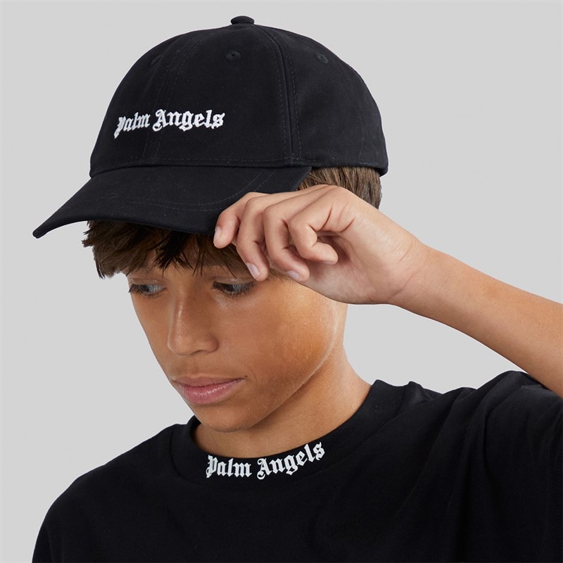 Palm Angels Boys Logo Baseball Cap Nero/Black