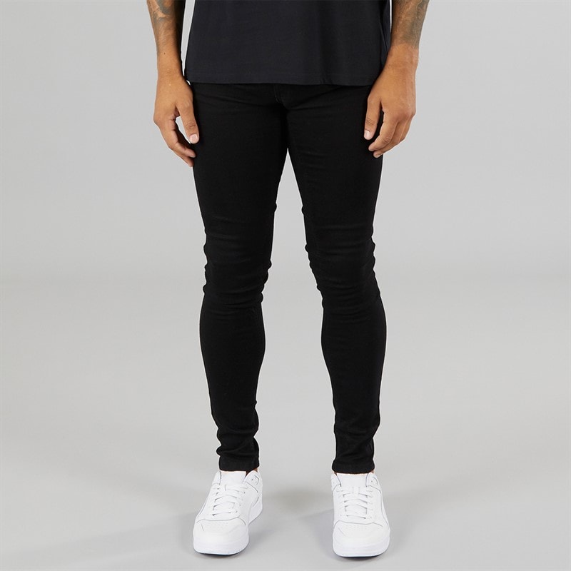 Avant Garde Mens Staple Skinny Stretch Jeans Black
