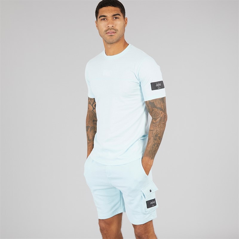 Avant Garde Mens Elation T-Shirt And Shorts Set Sky Blue