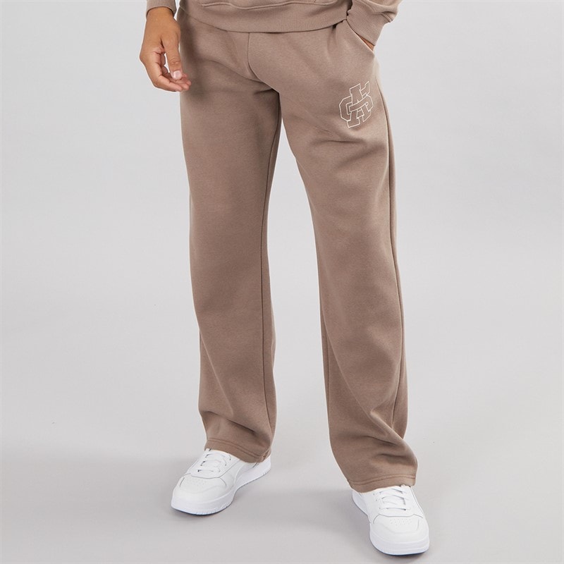 Avant Garde Mens Emblem Open Hem Joggers Mink