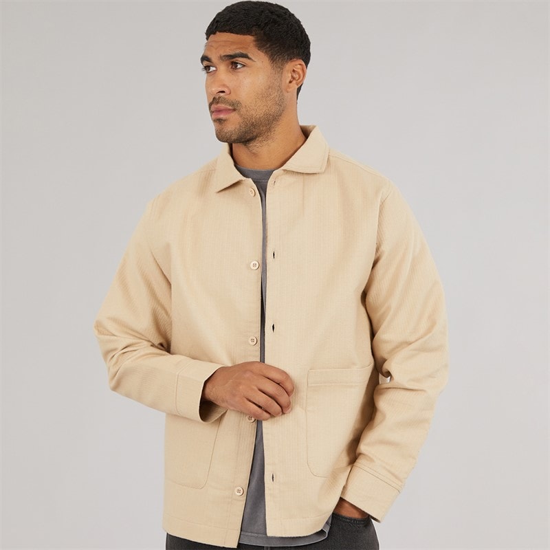 Avant Garde Mens Copponi Cord Shacket Stone