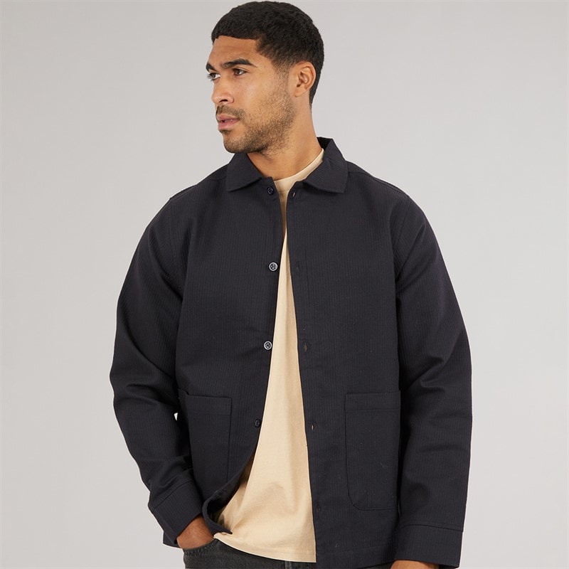 Avant Garde Mens Copponi Cord Shacket Dark Navy