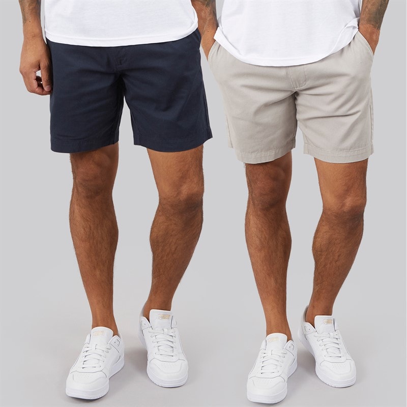 Avant Garde Mens Allard Two Pack Chino Shorts Navy/Light Grey