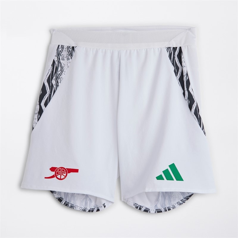 adidas Mens AFC Arsenal 24/25 Authentic Away Shorts White/Print