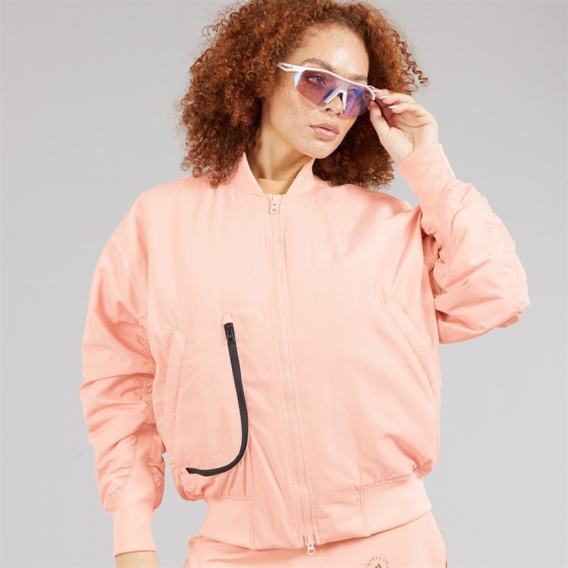 adidas Womens Stella McCartney True Nature Woven Bomber Jacket Vapour Pink