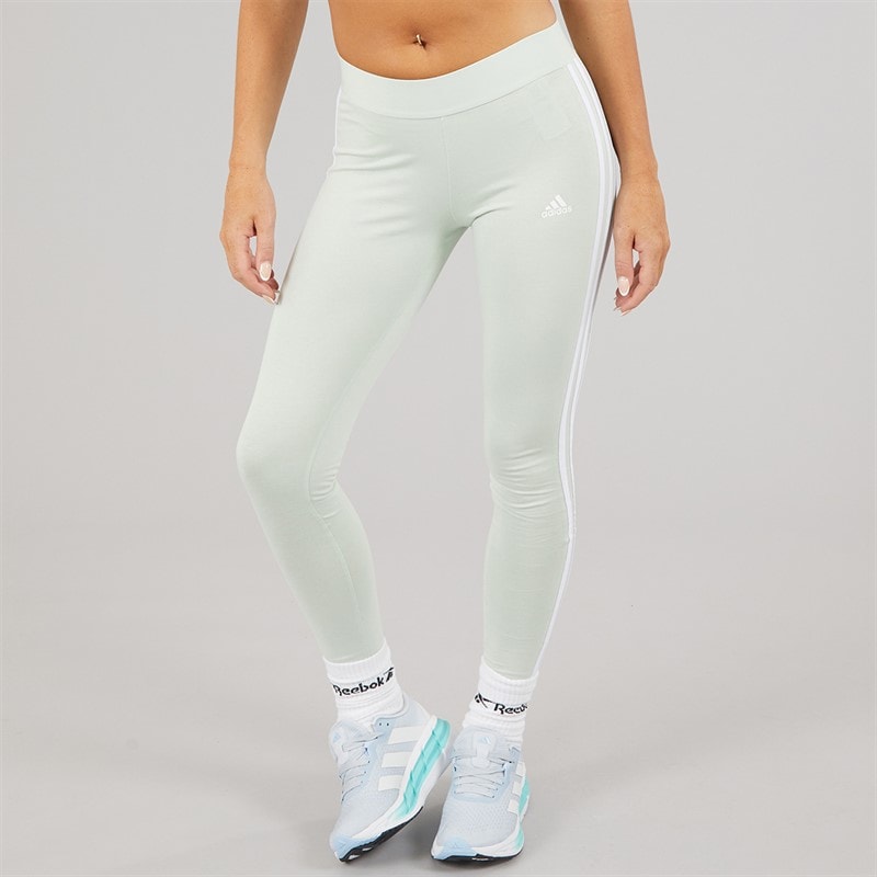 adidas Womens Essentials 3-Stripes Leggings Linen Green