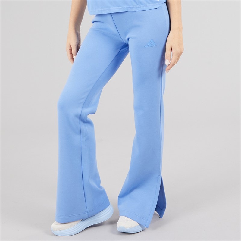 adidas Womens Soft Lux Flared Track Pants Blue Fusion