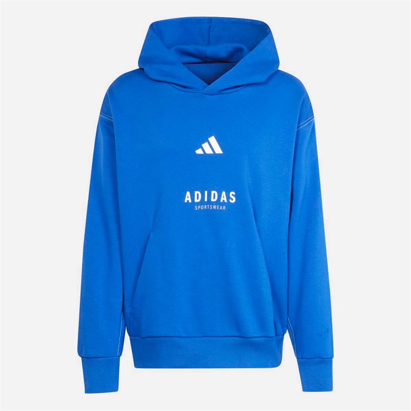 adidas Mens All Szn Graphic Hoodie Royal Blue/Off White