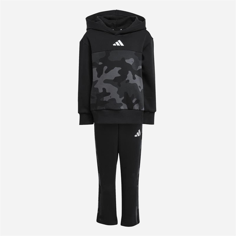 adidas Kids Seasonal Essentials Camo Tracksuit Black/White