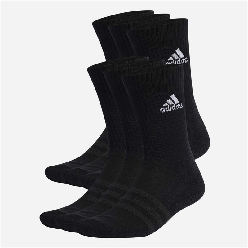 adidas Sportswear Cushioned Six Pack Crew Socks Black/White