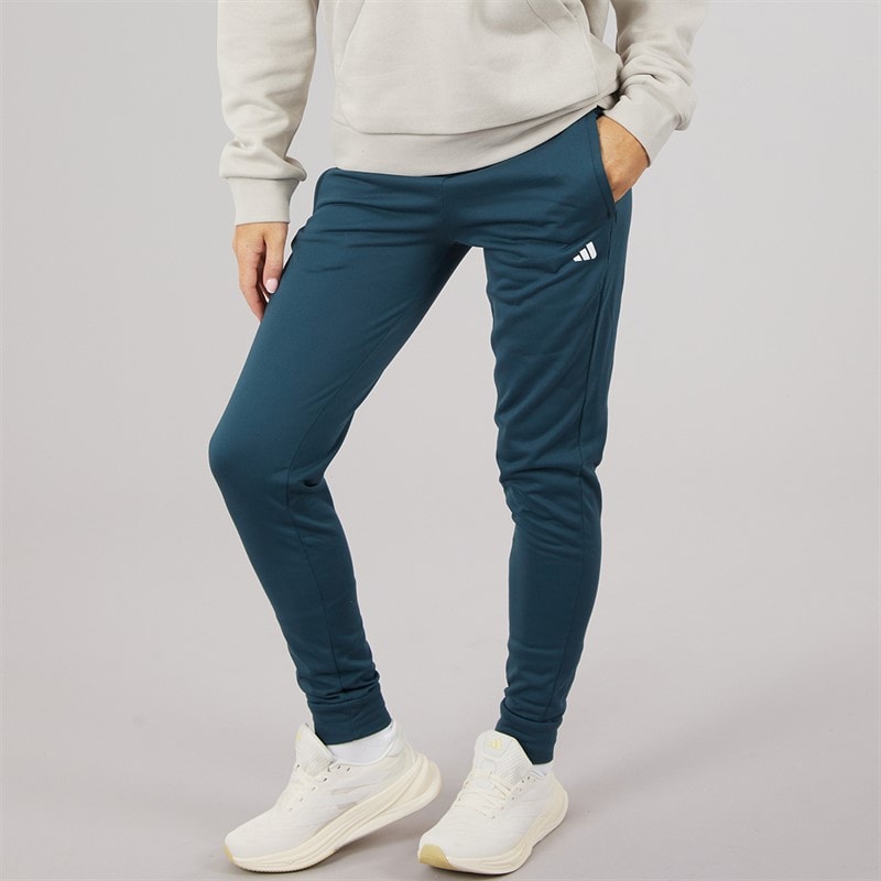 adidas Womens AEROREADY Dame And Go Trapered Fleece Joggers Arctic Night/White