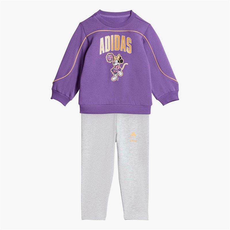 adidas Infant Girls X Disney Minnie Mouse Sweatshirt And Joggers Set Active Purple/Semi Ice Tangerine