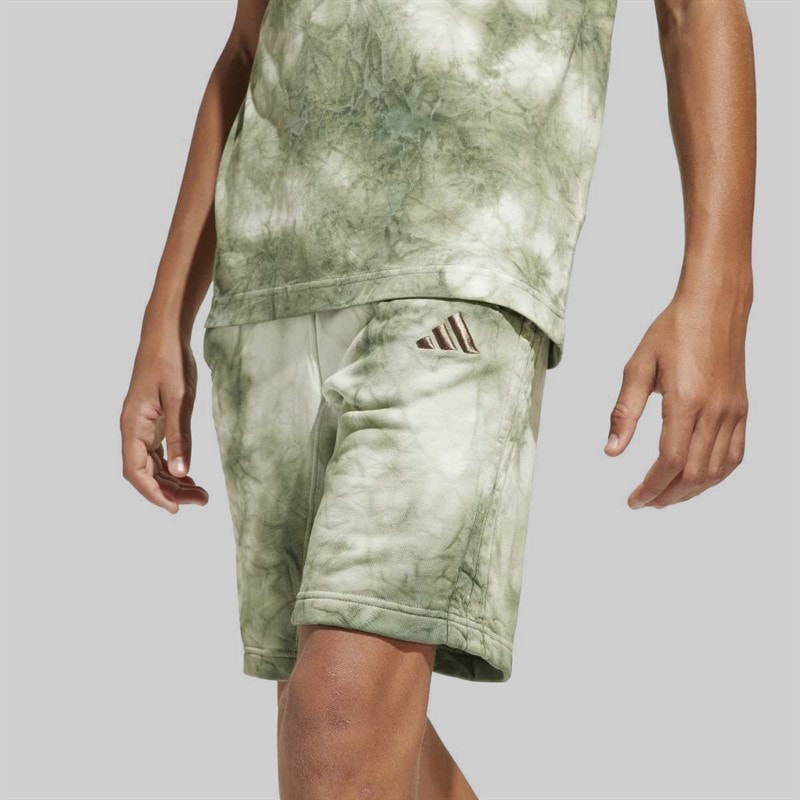adidas Junior Boys All SZN All Over Print Shorts Olive Strata/Olive Strata