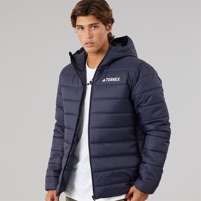 adidas Mens Terrex Multi Essentials Climawarm Insulated Hooded Jacket Legend Ink