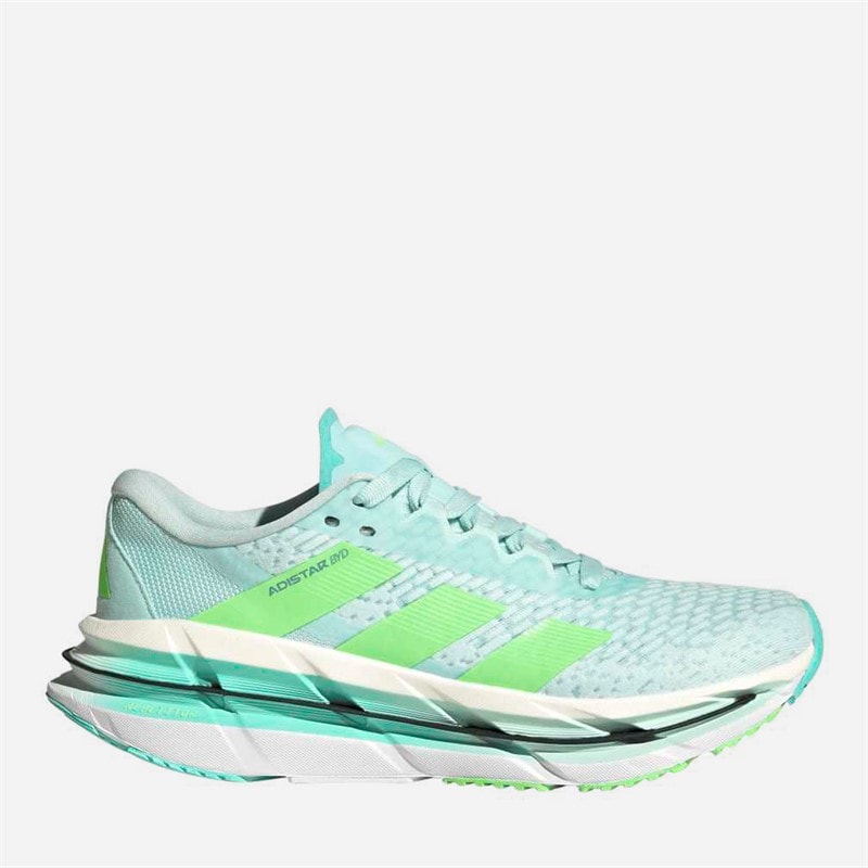 adidas Womens Adistar BYD Neutral Running Shoes Halo Mint/Lime Burst/Flash Aqua