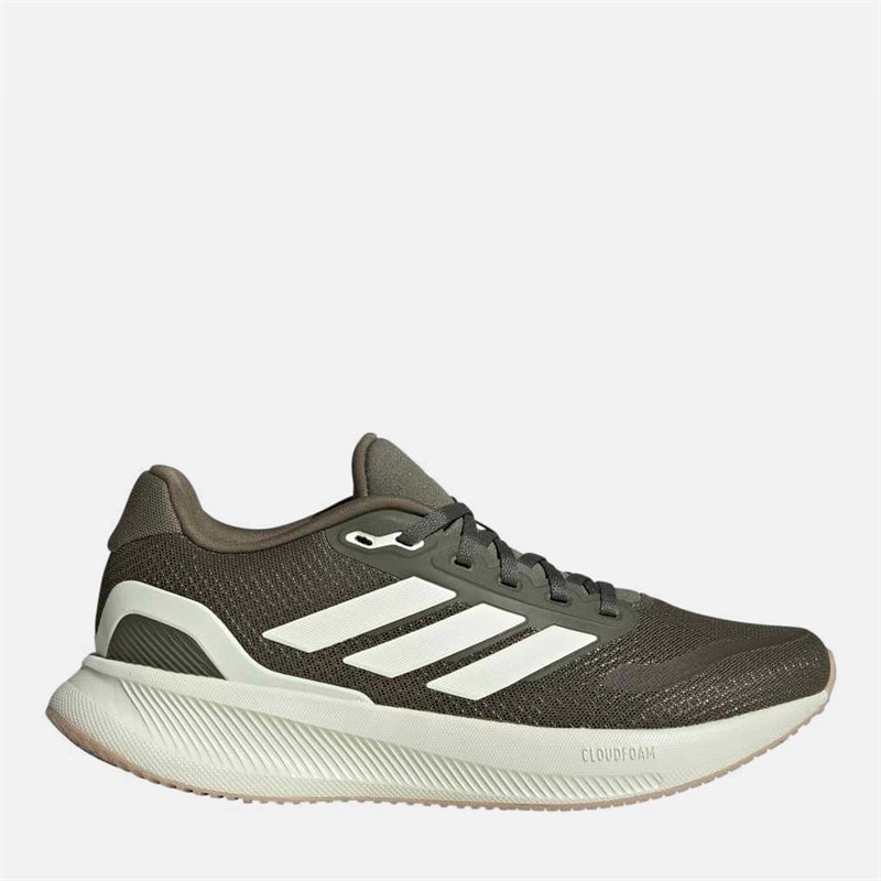 adidas Womens Runfalcon 5 Neutral Running Shoes Olive Strata/Ivory/Cloud White