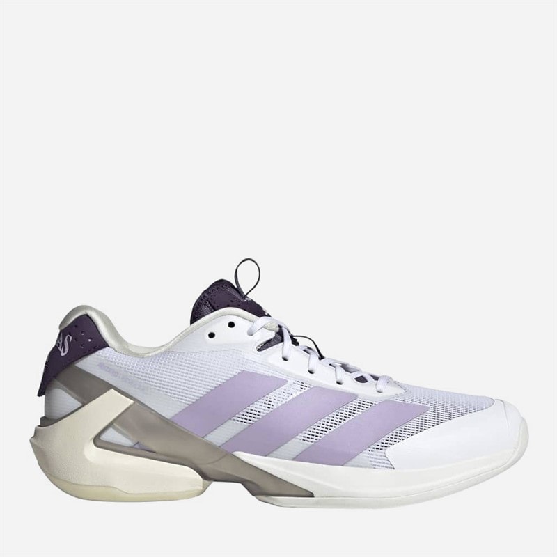 adidas Womens Adizero Ubersonic 5 Tennis Shoes Cloud White/Powder Plum/Aurora Plum
