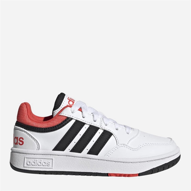 adidas Junior Hoops 3.0 Trainers Cloud White/Core Black/Bright Red
