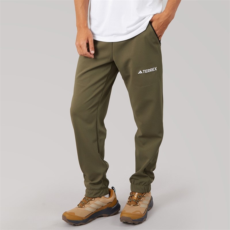 adidas Mens Terrex Knitted Joggers Olive Strata
