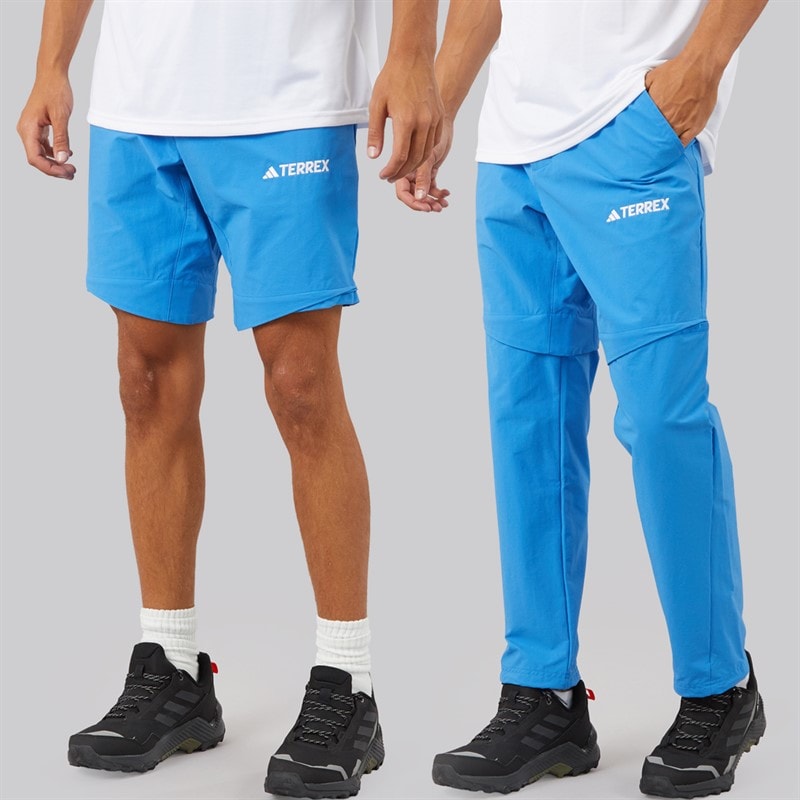 adidas Mens Terrex Zip Off Hiking Pants Ray Blue