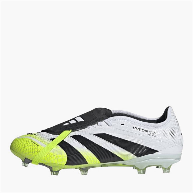 adidas Mens Predator Pro Fold-Over Tongue Radiant Blaze Pack FG Firm Ground Football Boots Cloud White/Core Black/Lucid Lemon