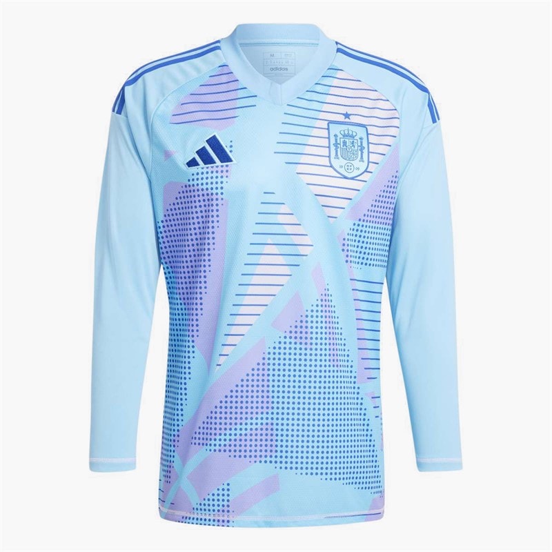 adidas Mens FEF Spain 2024 Goalkeeper Jersey Semi Blue Burst Mel