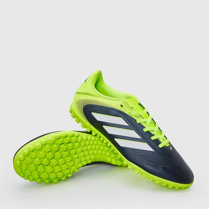 adidas Mens Copa Pure 3 Club Radiant Blaze Pack TF Astro Turf Football Boots Core Black/White/Lucid Lemon