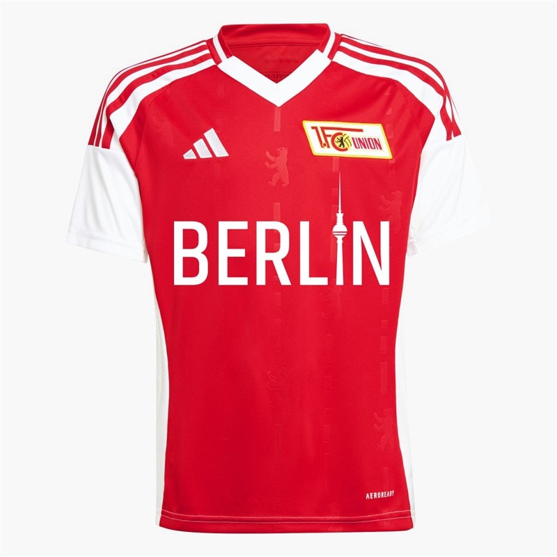 adidas Junior UNB 1. FC Union Berlin 24/25 Home Jersey Vivid Red/White