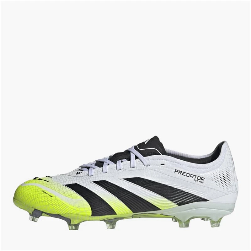 adidas Mens Predator Pro Radiant Blaze Pack FG Firm Ground Football Boots Cloud White/Core Black/Lucid Lemon
