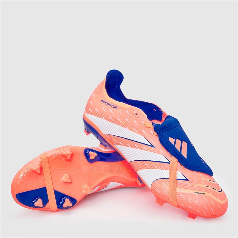 adidas Mens Predator League Fold-Over Tongue Coral Blaze Pack FG/MG Firm/Multi Ground Football Boots Signal Coral/Cloud White/Beam Orange