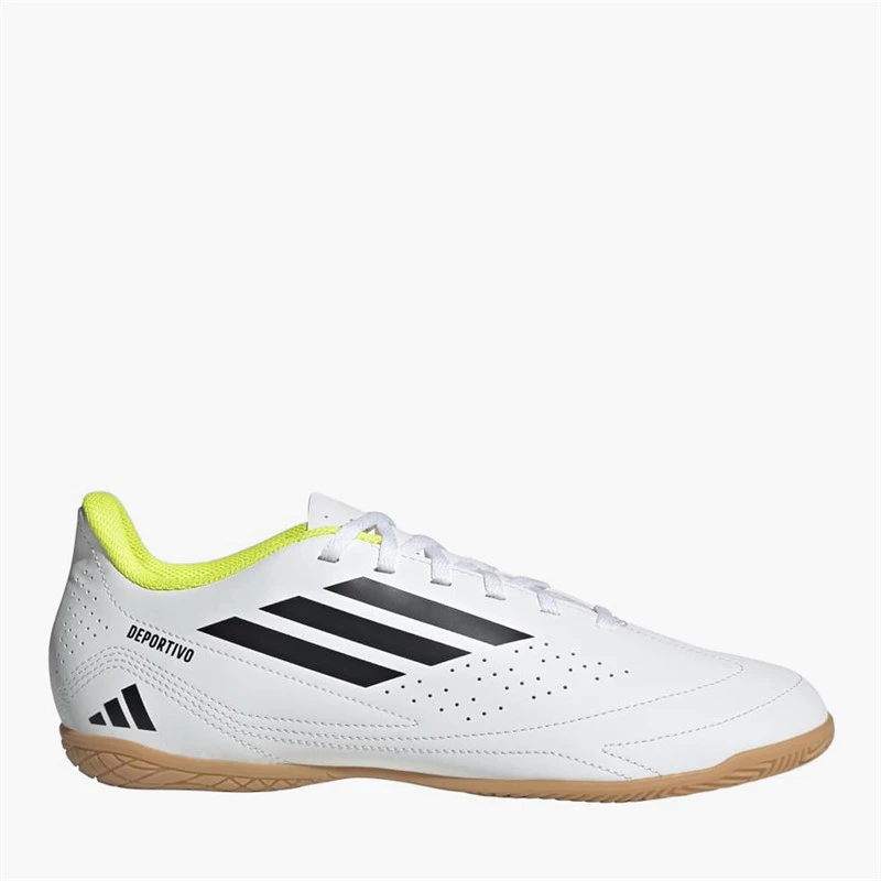 adidas Mens Deportivo 3 IN Indoor Football Boots Cloud White/Core Black/Solar Yellow