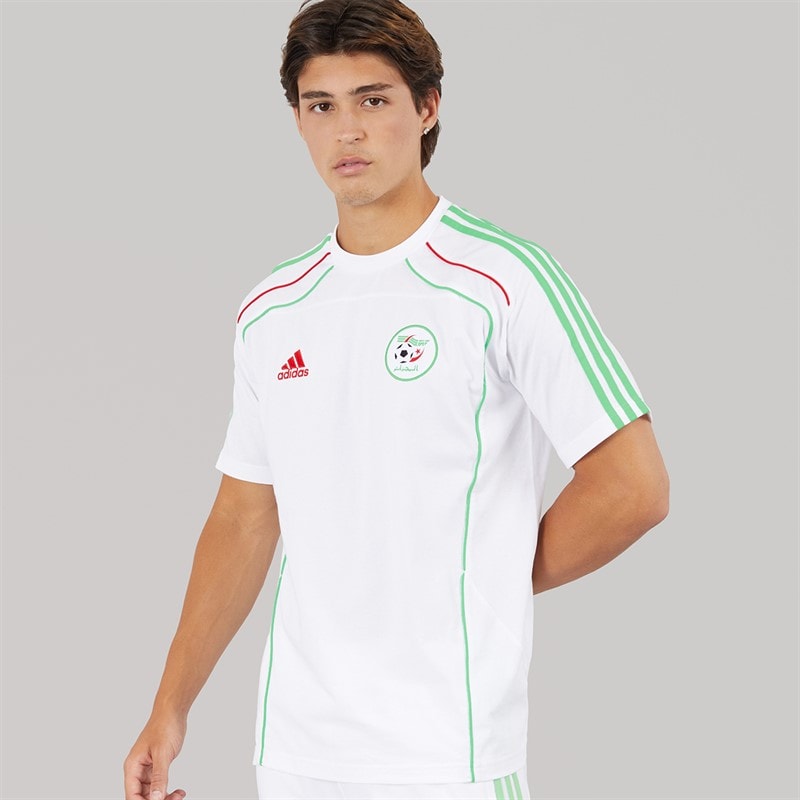 adidas Mens FAF Algeria T-Shirt White