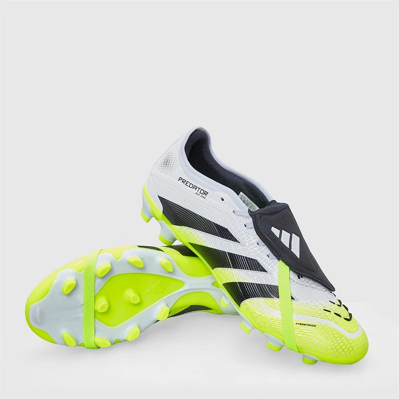 adidas Mens Predator Pro Fold-Over Tongue Radiant Blaze Pack MG Multi Ground Football Boots Cloud White/Core Black/Lucid Lemon