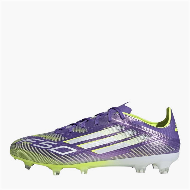 adidas Mens F50 Pro Radiant Blaze Pack FG Firm Ground Football Boots Purple Rush/Cloud White/Lucid Lemon