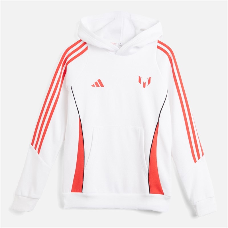 adidas Junior Messi Hoodie White