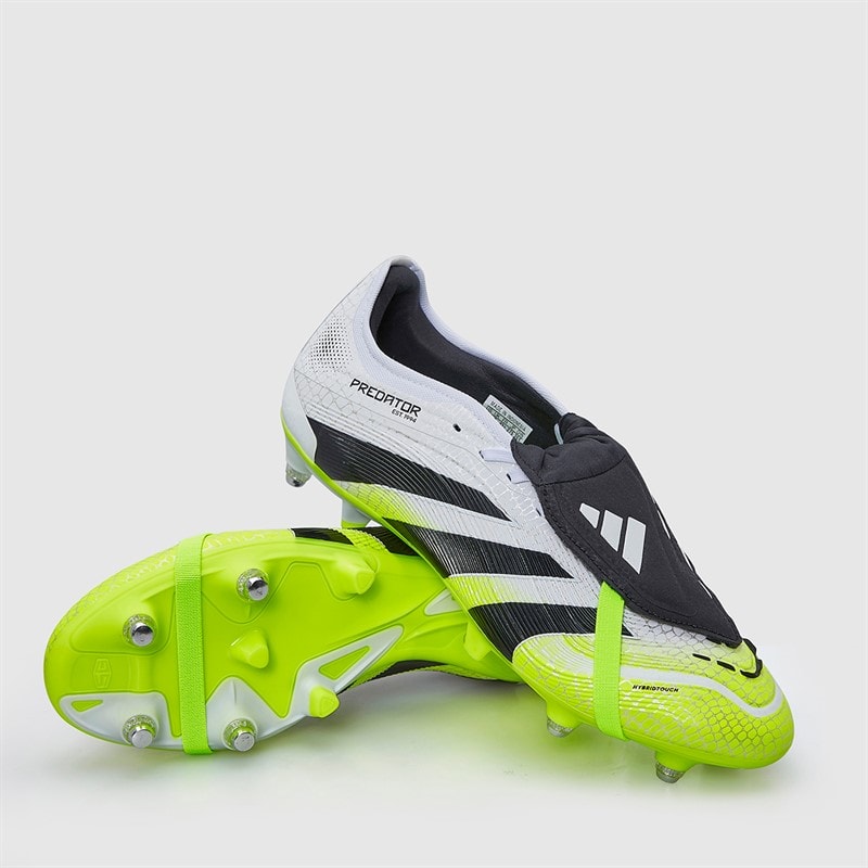 adidas Mens Predator Pro Fold-Over Tongue Radiant Blaze Pack SG Soft Ground Football Boots Cloud White/Core Black/Lucid Lemon