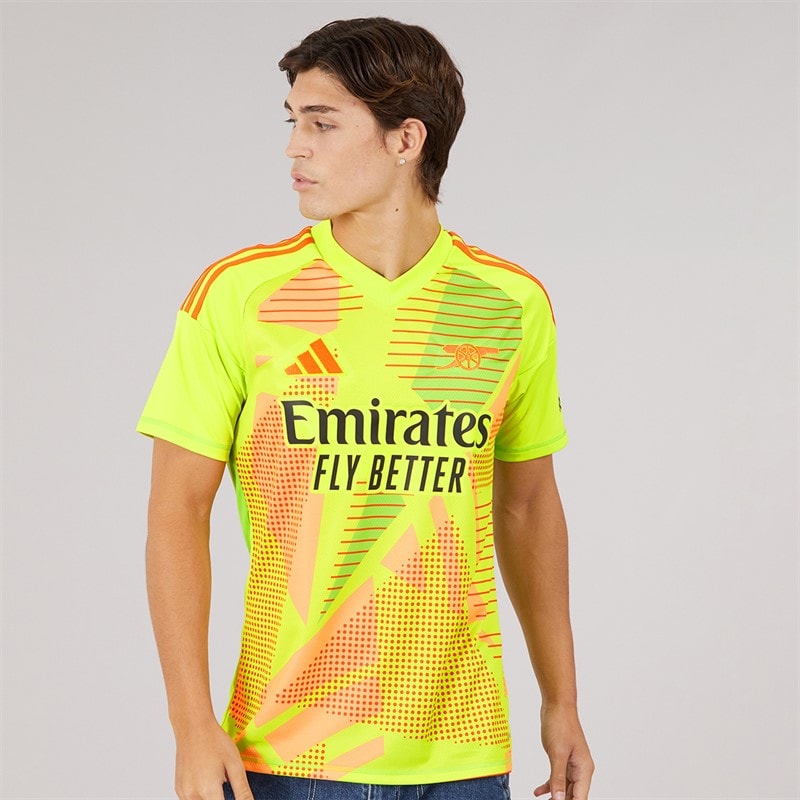 adidas Mens AFC Arsenal FC 24/25 Goalkeeper Jersey Semi Solar Yellow/Multi