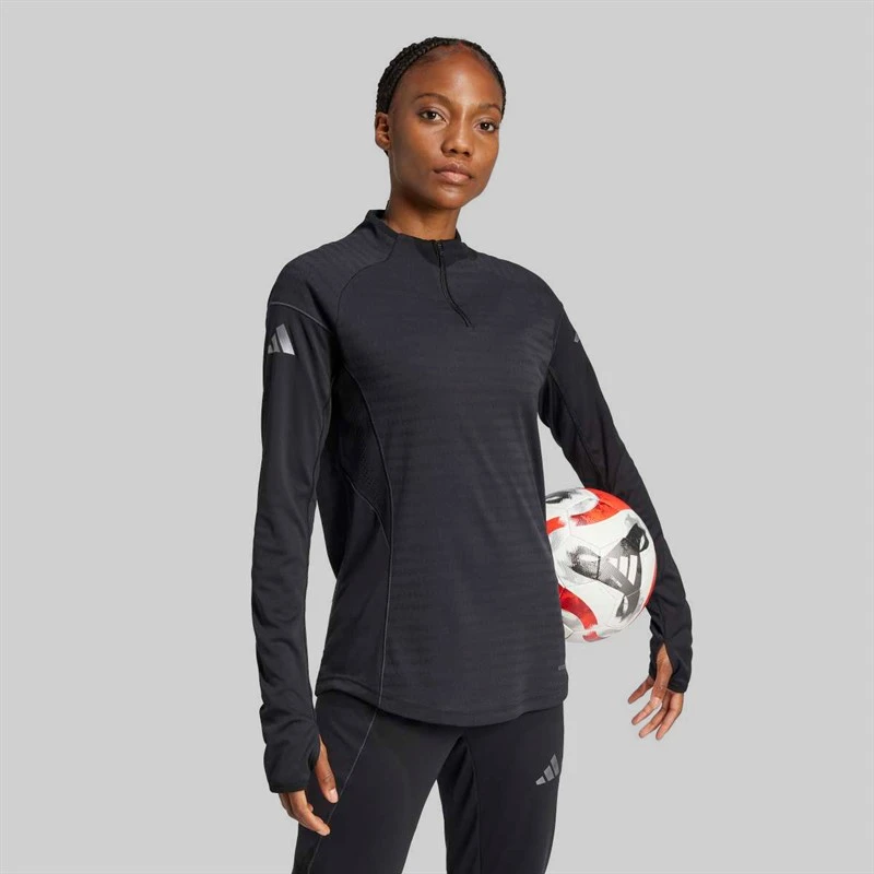 adidas Womens Tiro 25 Pro 1/4 Zip Track Top Black