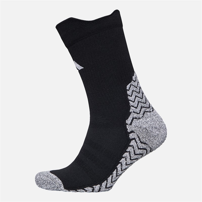 adidas Football Grip Knitted Performance Crew Socks Black/White