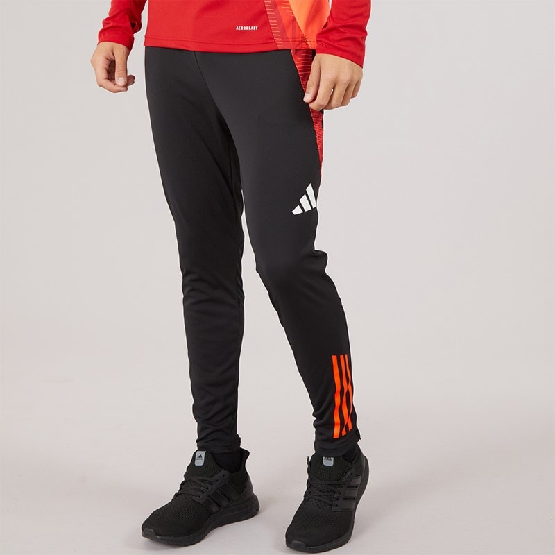 adidas Mens OL Olympique Lyonnais Tiro 24 Track Pants Black/Solar Red