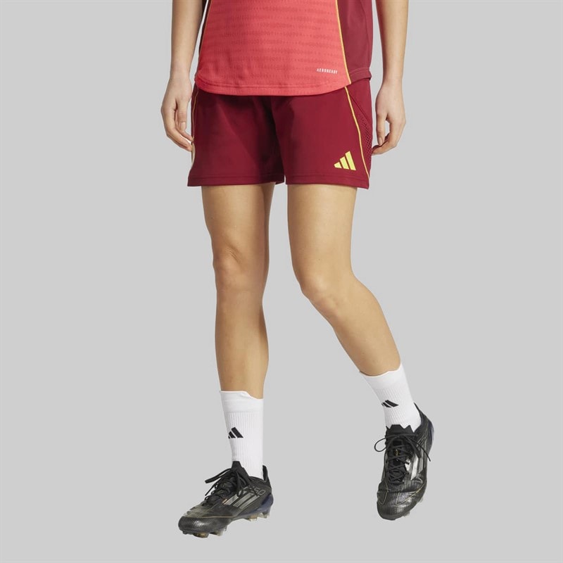 adidas Womens DFB Germany Tiro 25 Pro Training Shorts Team Coll Burgundy