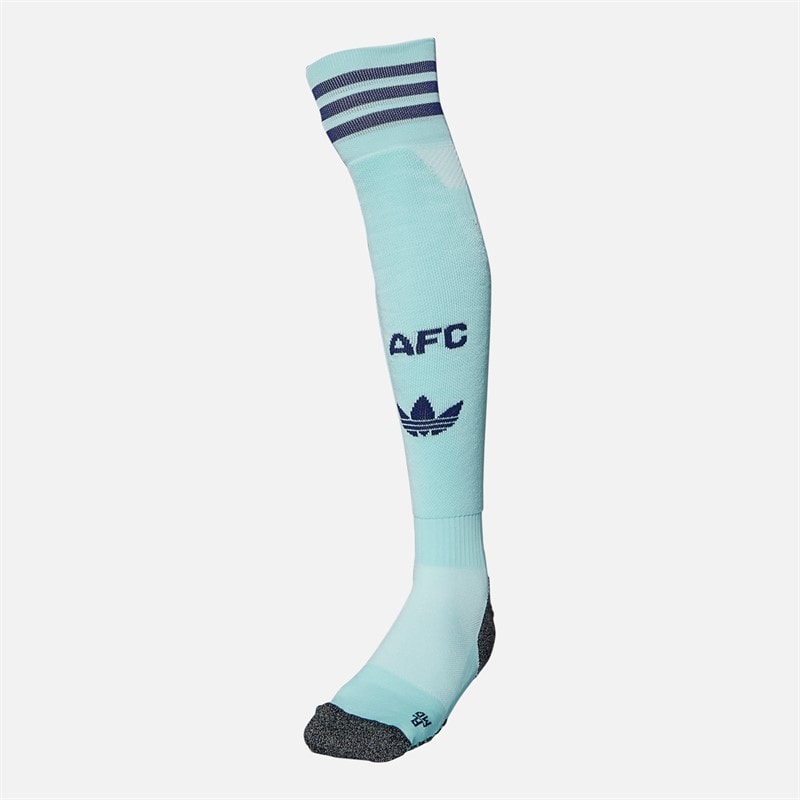 adidas Mens AFC Arsenal FC 24/25 Third Football Socks Clear Aqua