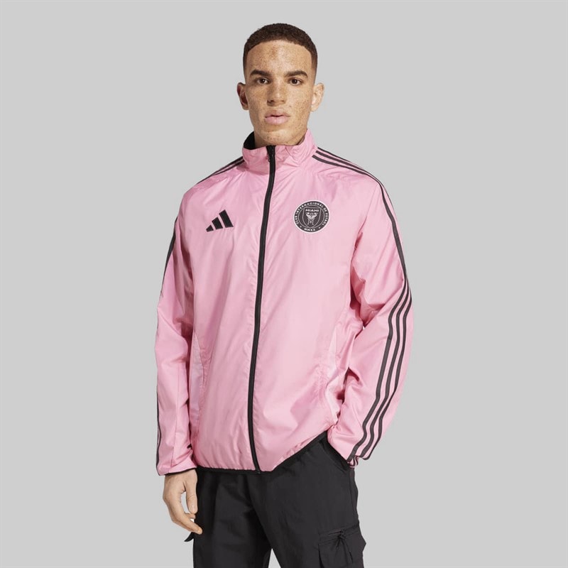 adidas Mens IMCF Inter Miami CF Reversible Anthem Jacket Easy Pink